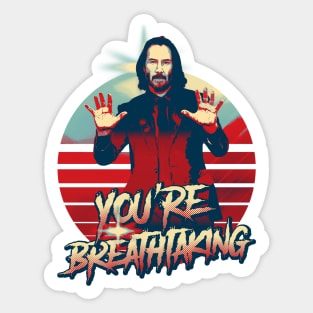 you are breathaking pop art Sticker